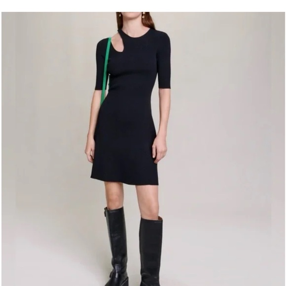 Maje Ribbed Knit Dress - Picture 2 of 7